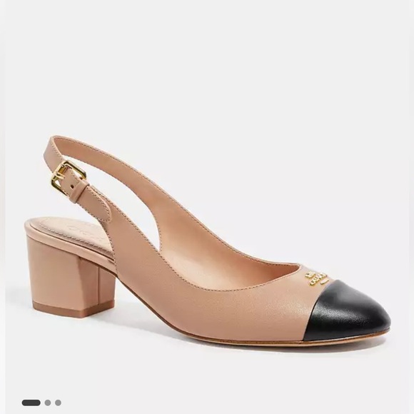 Coach Erica Nude Slingbacks - Picture 1 of 6
